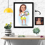 Sports tema8 (1 person) - karikaturtegning efter dine fotos - Just Karikatur