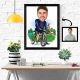 Til ham tema14 (1 person) - karikaturtegning efter dine fotos - Just Karikatur