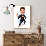 Sports tema22 (1 person) - karikaturtegning efter dine fotos - Just Karikatur