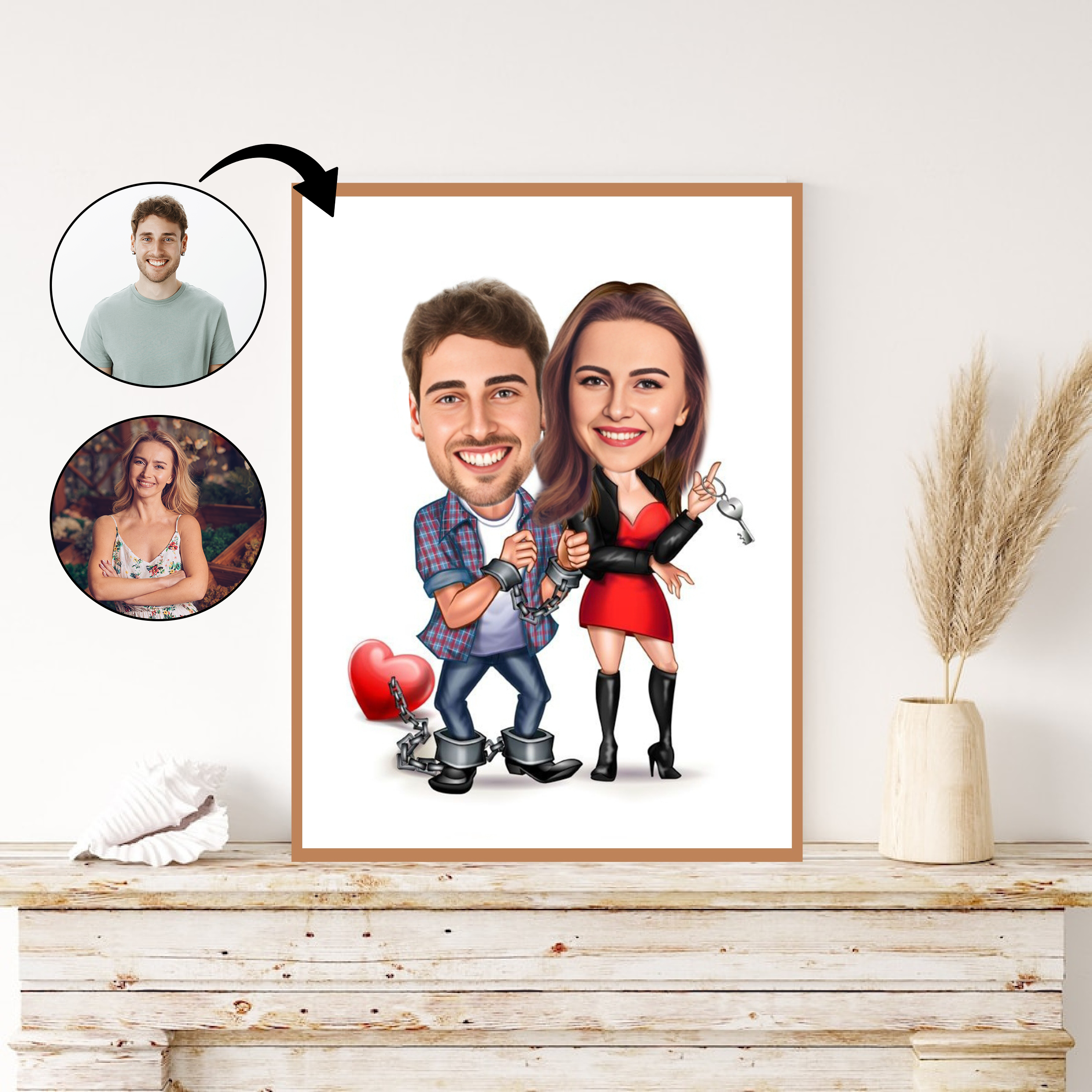 Par tema82 (2 personer) - karikaturtegning efter dine fotos - Just Karikatur