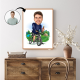 Til ham tema14 (1 person) - karikaturtegning efter dine fotos - Just Karikatur