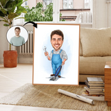 Arbejde & Erhverv tema64 (1 person) - karikaturtegning efter dine fotos - Just Karikatur