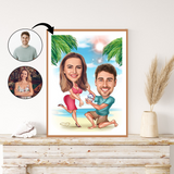 Par tema41 (2 personer) - karikaturtegning efter dine fotos - Just Karikatur