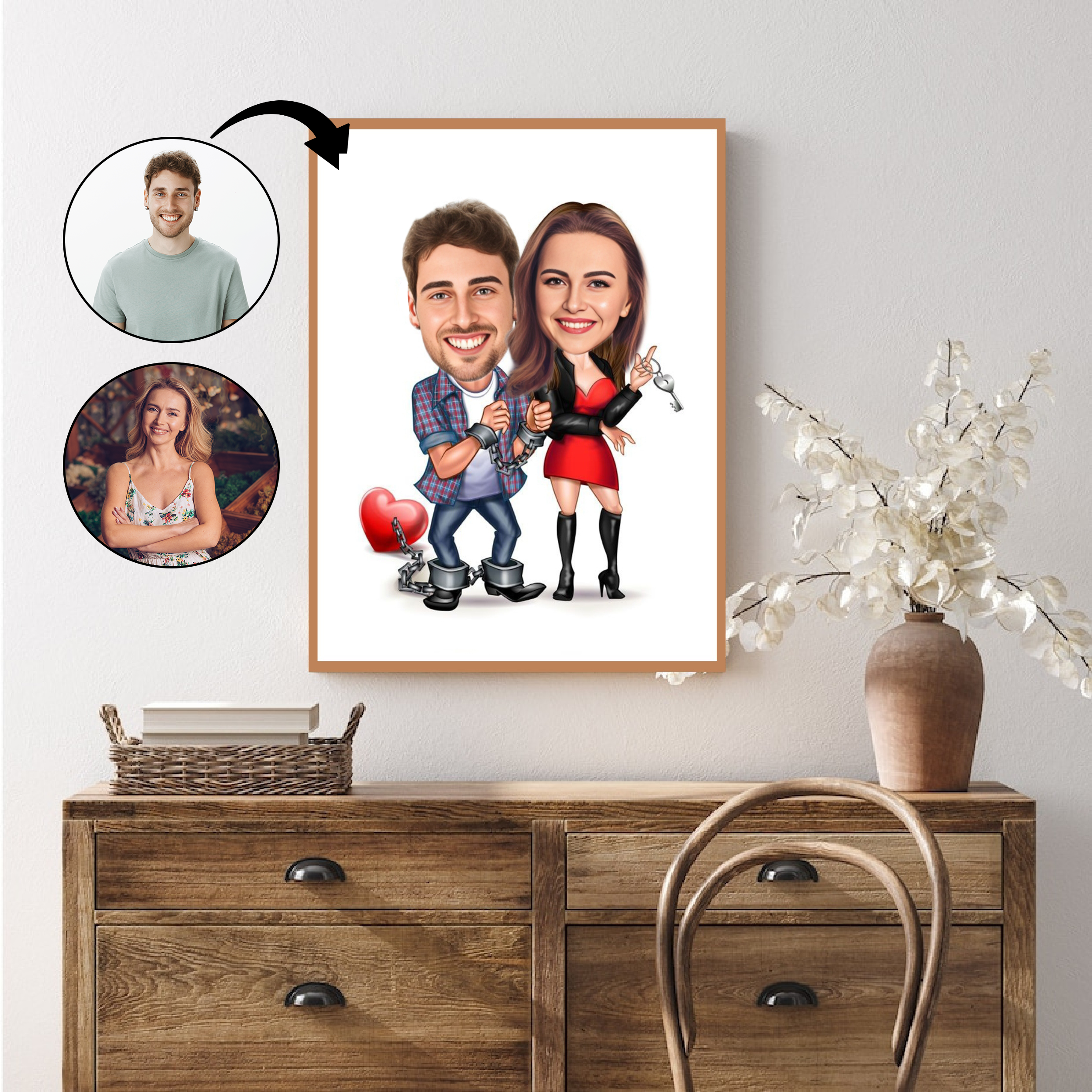 Par tema82 (2 personer) - karikaturtegning efter dine fotos - Just Karikatur