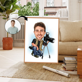 Arbejde & Erhverv tema73 (1 person) - karikaturtegning efter dine fotos - Just Karikatur