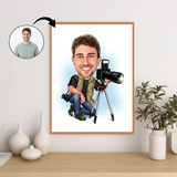 Arbejde & Erhverv tema73 (1 person) - karikaturtegning efter dine fotos - Just Karikatur