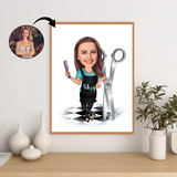 Arbejde & Erhverv tema11 (1 person) - karikaturtegning efter dine fotos - Just Karikatur