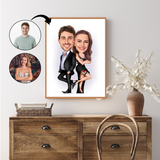 Par tema74 (2 personer) - karikaturtegning efter dine fotos - Just Karikatur