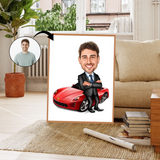 Til ham tema69 (1 person) - karikaturtegning efter dine fotos - Just Karikatur