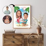 Par tema41 (2 personer) - karikaturtegning efter dine fotos - Just Karikatur