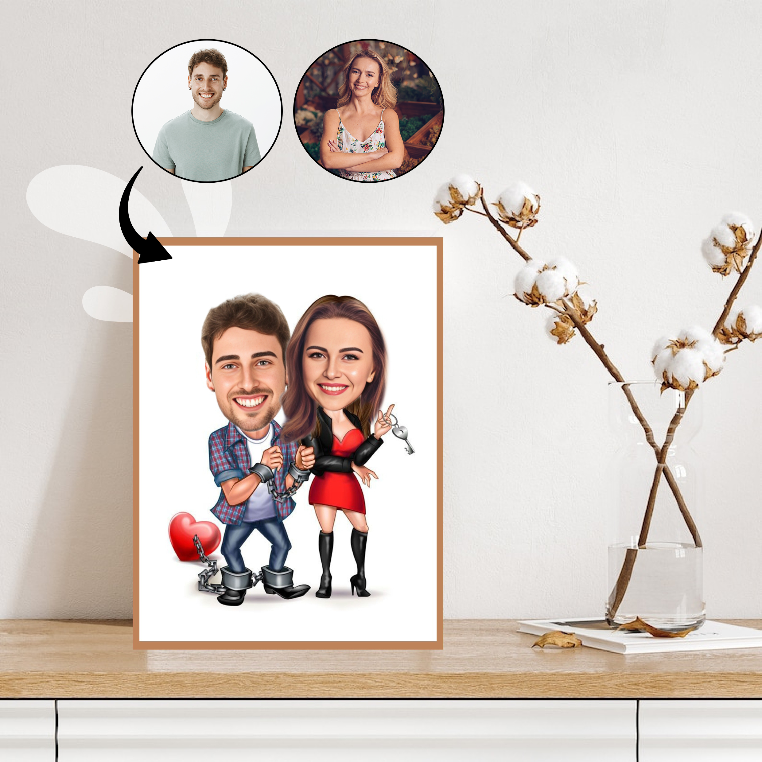 Par tema82 (2 personer) - karikaturtegning efter dine fotos - Just Karikatur