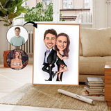 Par tema74 (2 personer) - karikaturtegning efter dine fotos - Just Karikatur