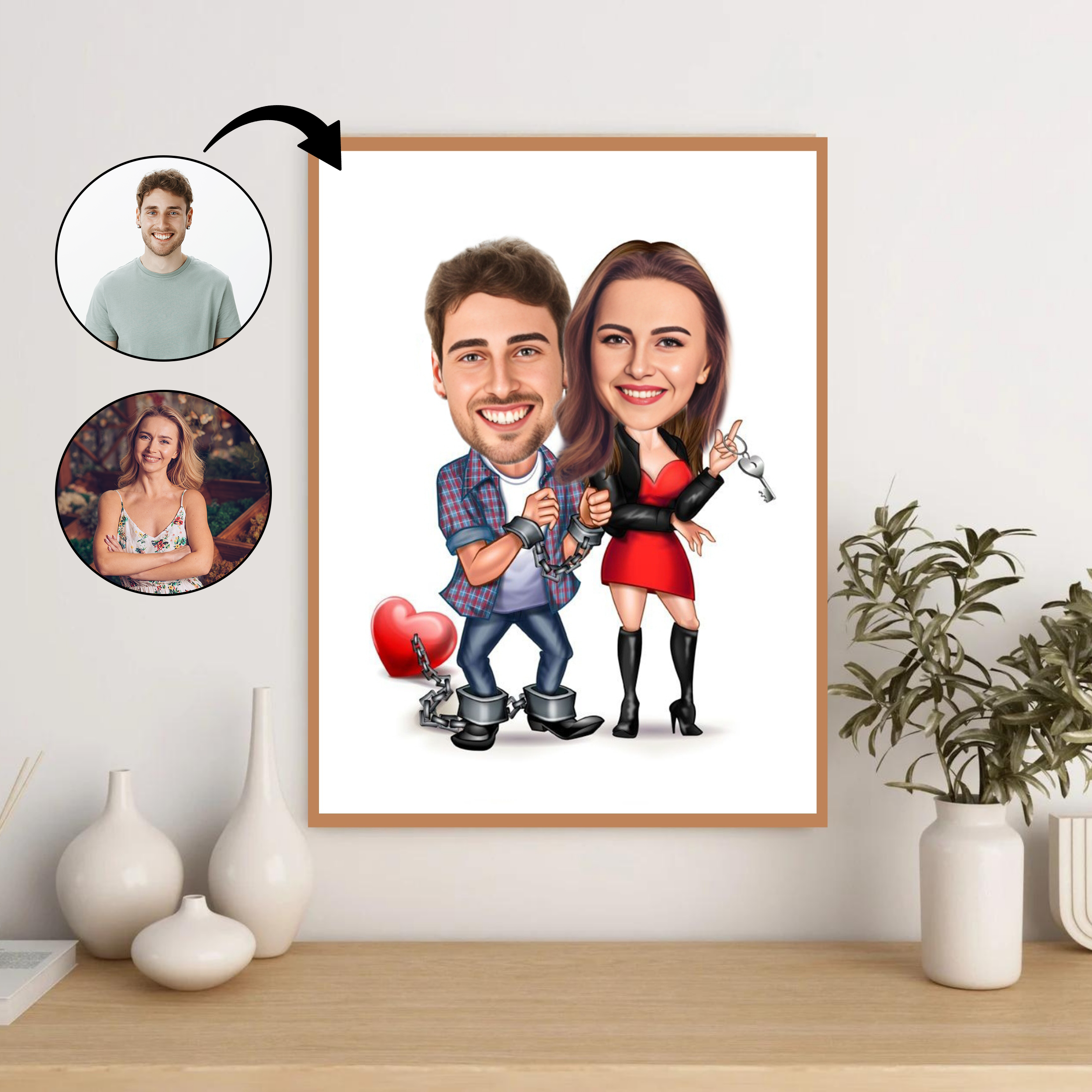 Par tema82 (2 personer) - karikaturtegning efter dine fotos - Just Karikatur