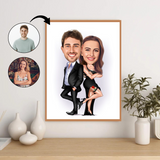 Par tema74 (2 personer) - karikaturtegning efter dine fotos - Just Karikatur