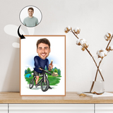 Til ham tema14 (1 person) - karikaturtegning efter dine fotos - Just Karikatur