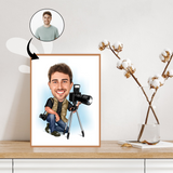 Arbejde & Erhverv tema73 (1 person) - karikaturtegning efter dine fotos - Just Karikatur