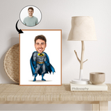 Superhelt tema40 (1 person) - karikaturtegning efter dine fotos - Just Karikatur