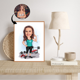 Sports tema28 (1 person) - karikaturtegning efter dine fotos - Just Karikatur