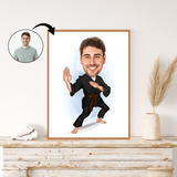 Sports tema22 (1 person) - karikaturtegning efter dine fotos - Just Karikatur