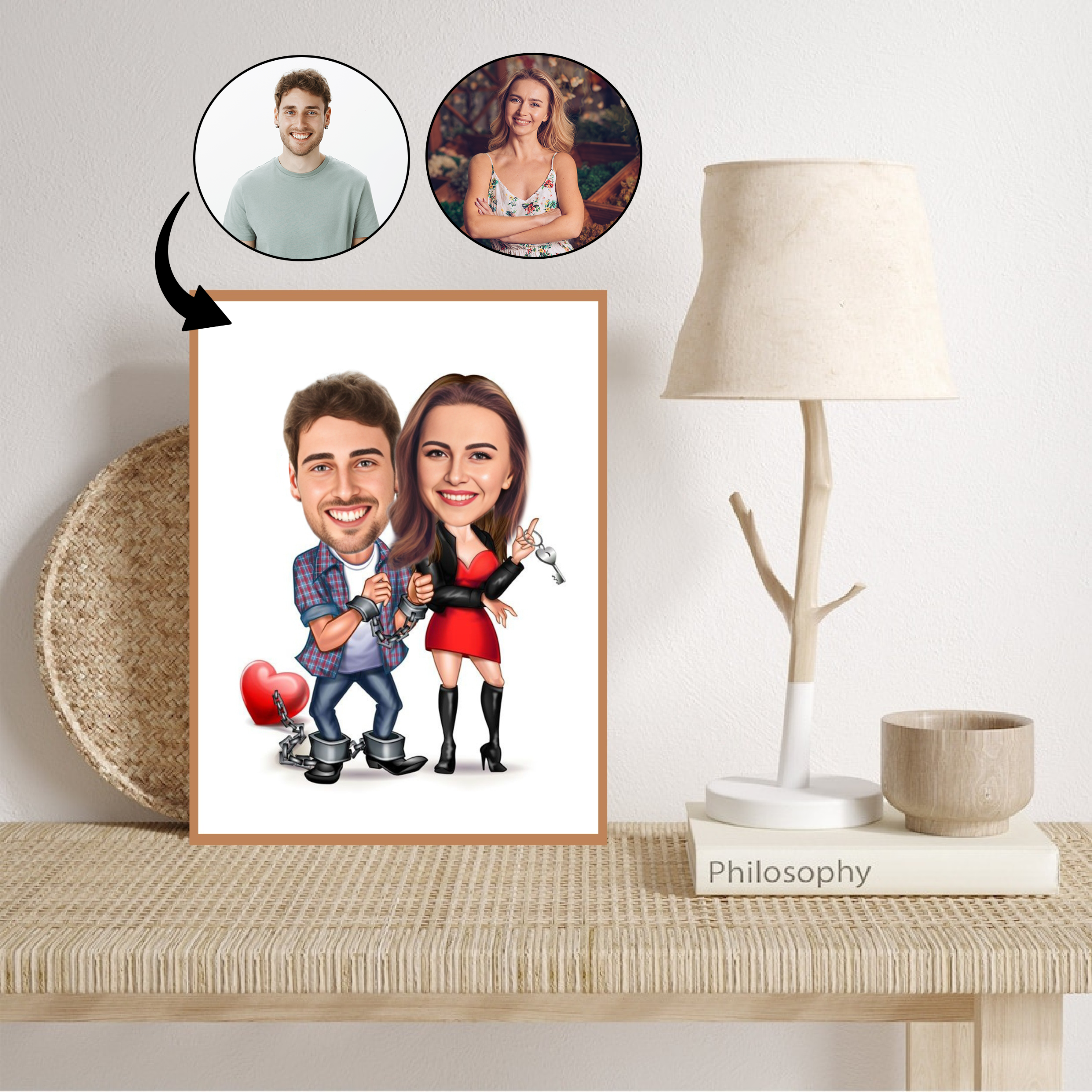 Par tema82 (2 personer) - karikaturtegning efter dine fotos - Just Karikatur