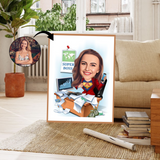 Chef tema9 (1 person) - karikaturtegning efter dine fotos - Just Karikatur