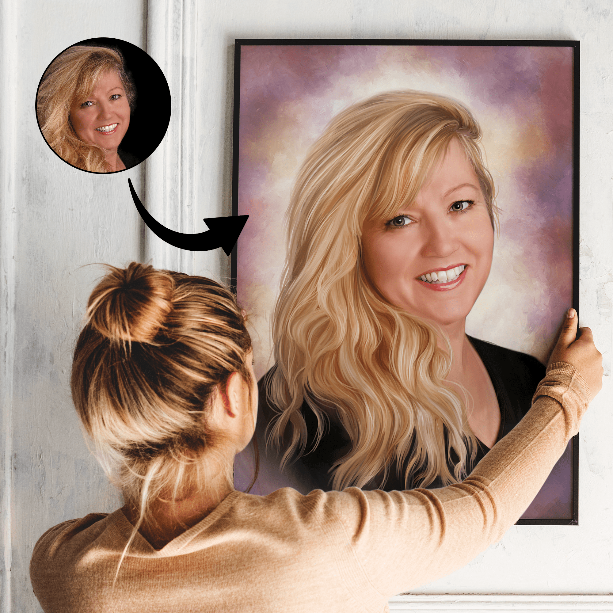 Dream Portræt- Maleri efter dine fotos ** INTRO-TILBUD ** - Just Karikatur