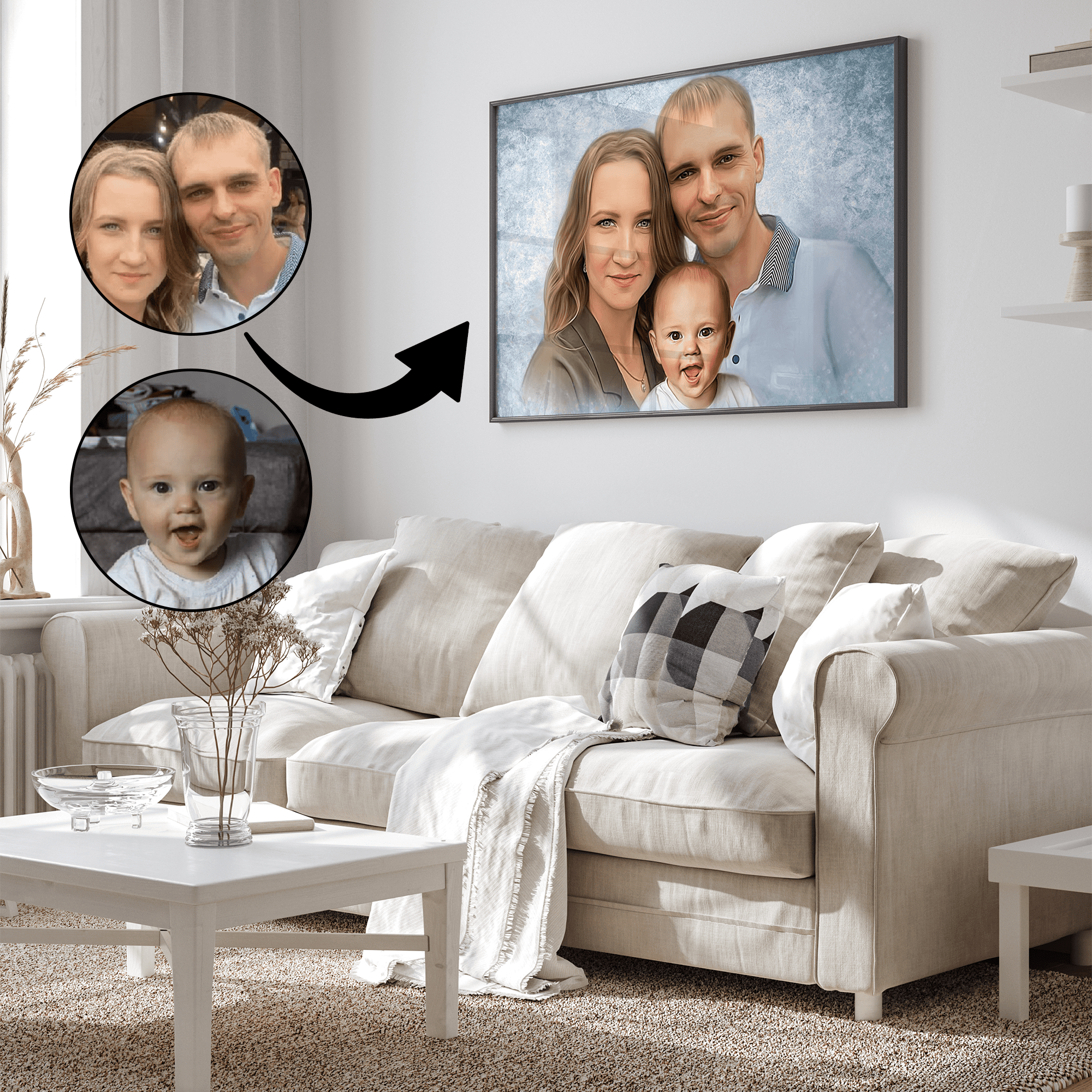 Dream Portræt- Maleri efter dine fotos ** INTRO-TILBUD ** - Just Karikatur