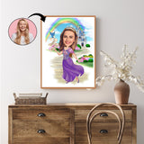 Fødselsdag tema1 (1 person) - karikaturtegning efter dine fotos - Just Karikatur