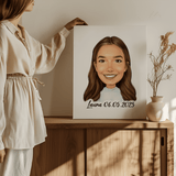 Lærredstryk med din personlige tegning - Just Karikatur