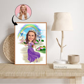 Fødselsdag tema1 (1 person) - karikaturtegning efter dine fotos - Just Karikatur