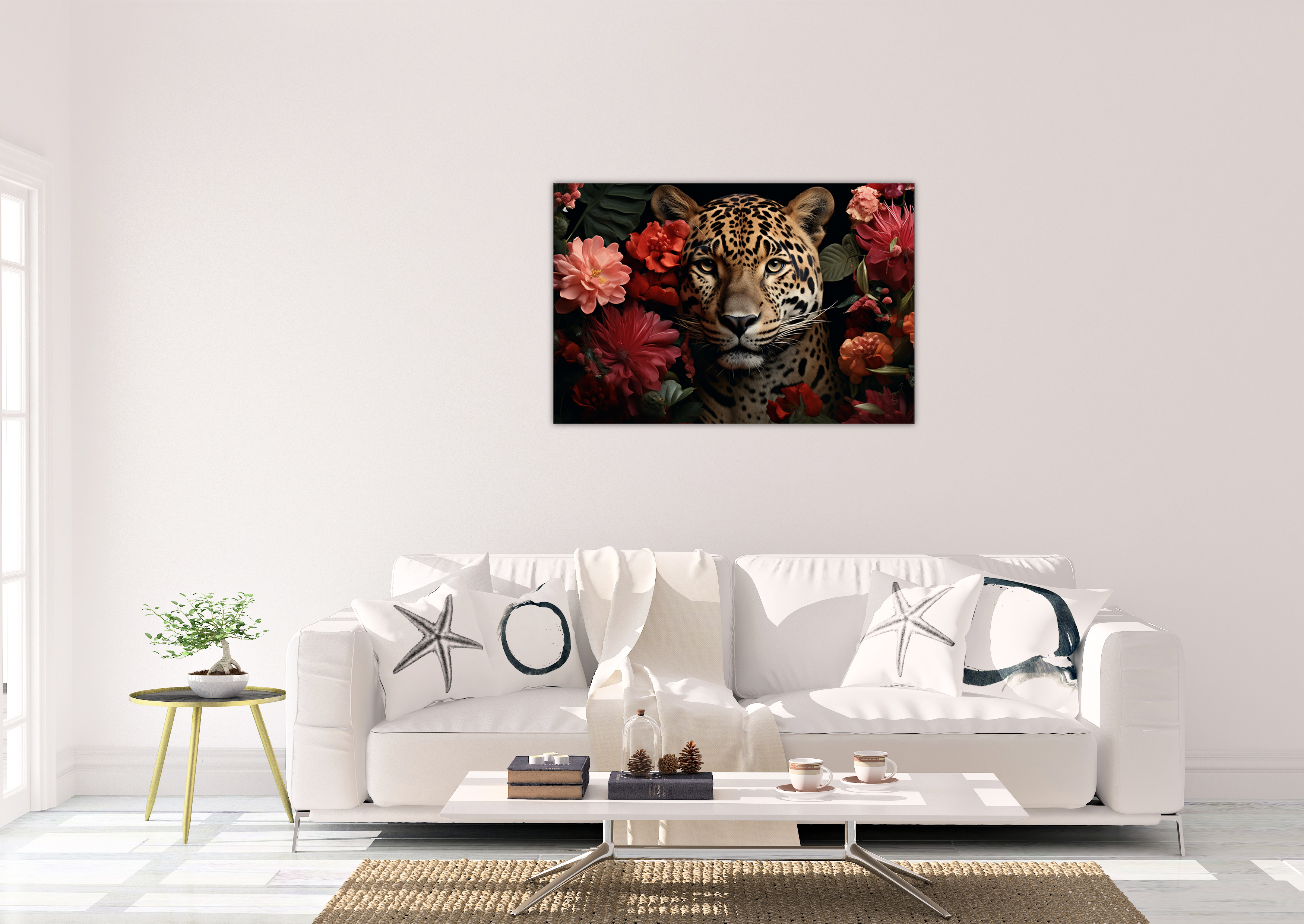 Leopard 1 (50 x 70 cm ) - lærred u/ramme - Just Karikatur