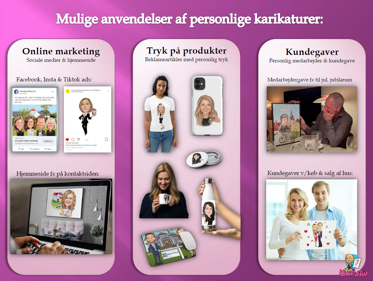 Ejendomsmægler karikaturtegning (1 person) - Premium - Just Karikatur