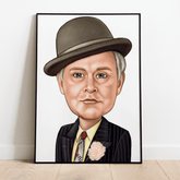 Ove Sprogøe 'Egon' - Karikaturtegning plakat (GRATIS pr. mail) - Just Karikatur