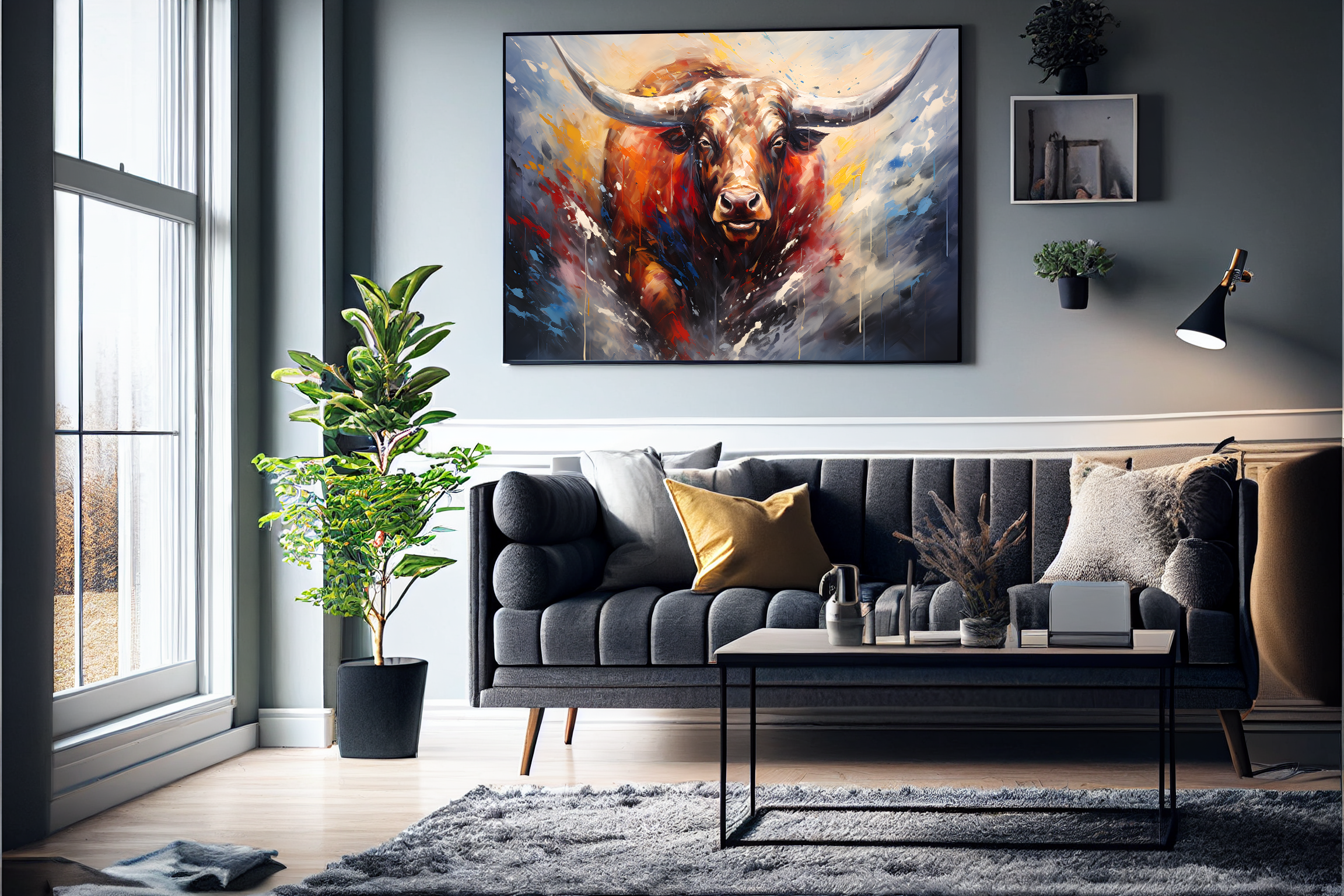 Tyr plakat 3 (50 x 70 cm ) - m/ramme - Just Karikatur