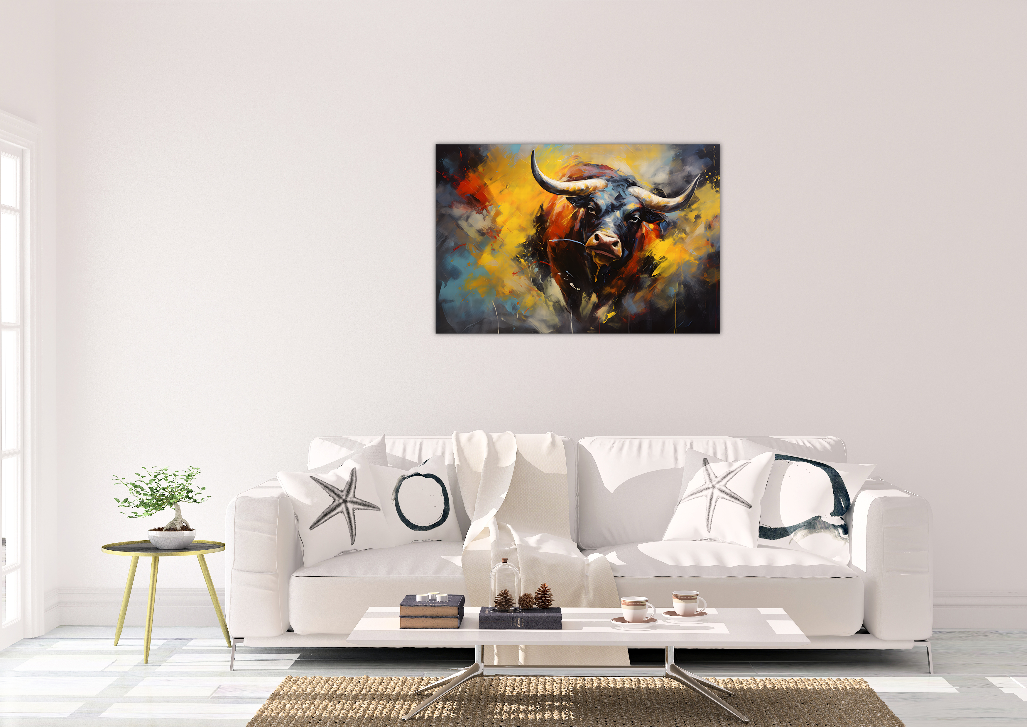 Tyr 2 (50 x 70 cm ) - lærred u/ramme - Just Karikatur