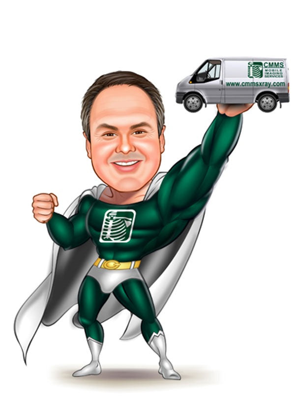 Superhelt tema29 (1 person) - karikaturtegning efter dine fotos - Just Karikatur