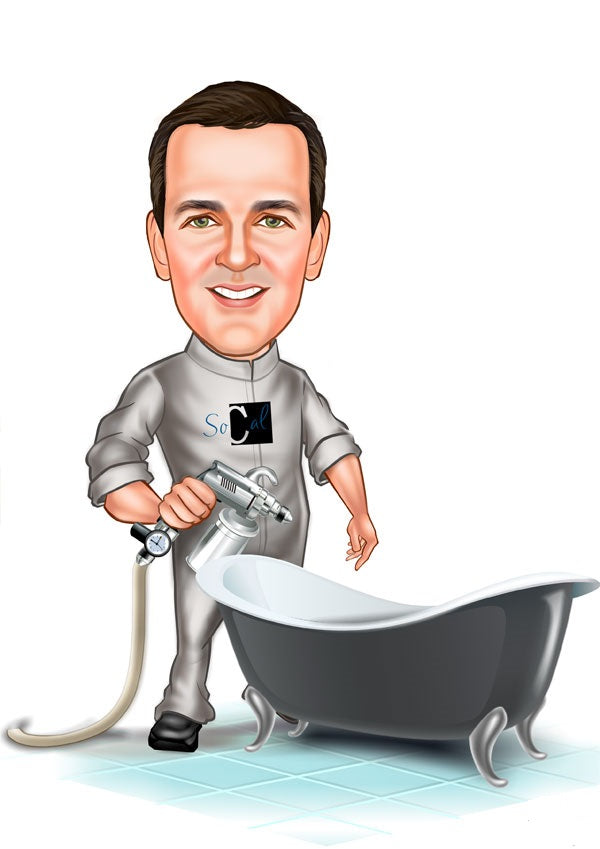 Arbejde & Erhverv tema42 (1 person) - karikaturtegning efter dine fotos - Just Karikatur