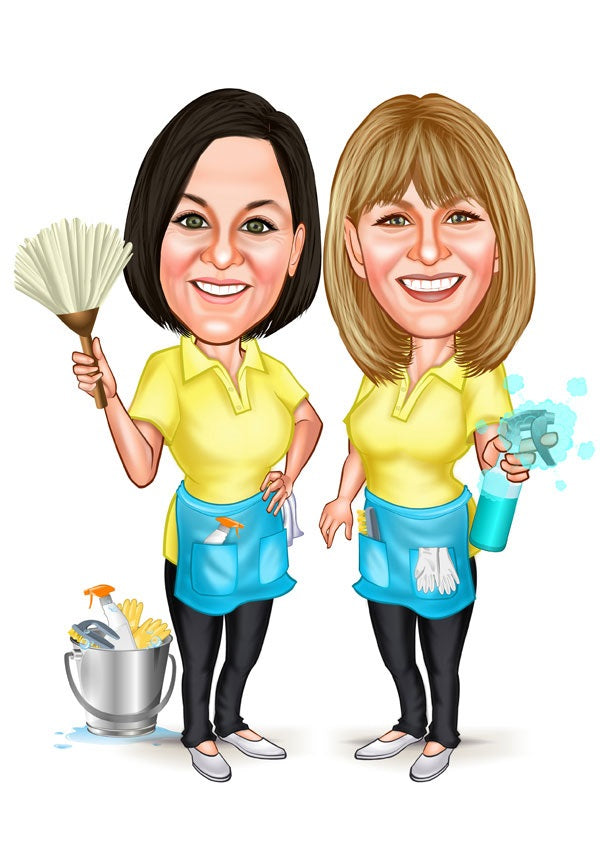 Par tema167 (2 personer) - karikaturtegning efter dine fotos - Just Karikatur