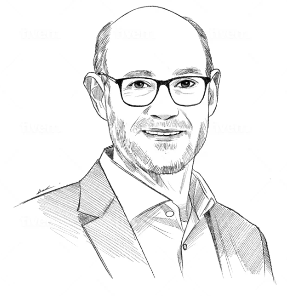 Skitse portræt - tegning efter dine fotos - Just Karikatur