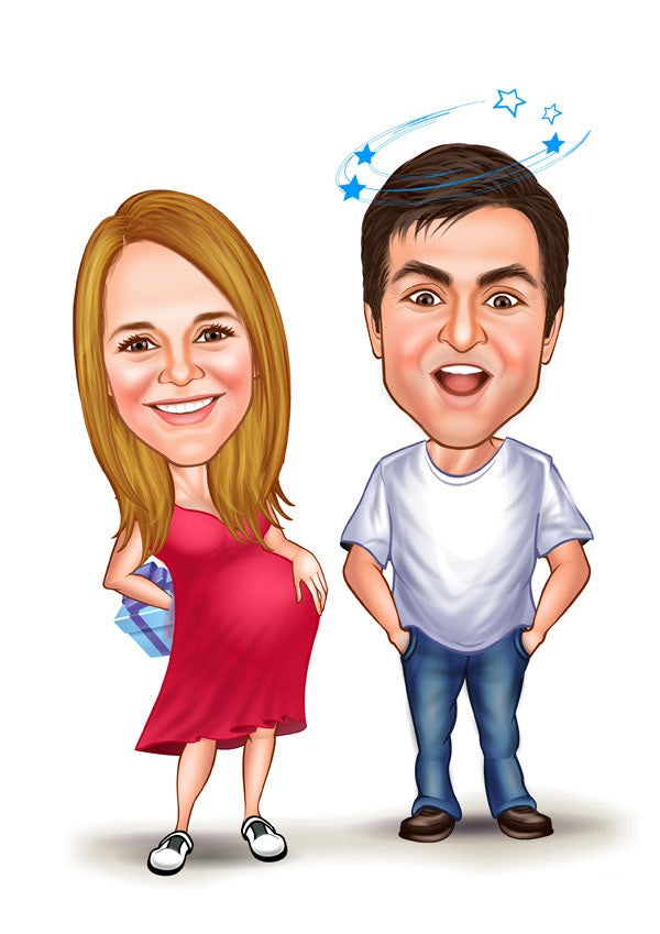 Par tema61 (2 personer) - karikaturtegning efter dine fotos - Just Karikatur