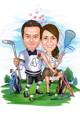 Par tema4 (2 personer) - karikaturtegning efter dine fotos - Just Karikatur