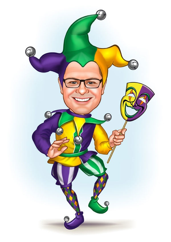 Musik & Dans tema11 (1 person) - karikaturtegning efter dine fotos - Just Karikatur