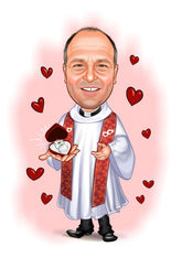 Arbejde & Erhverv tema40 (1 person) - karikaturtegning efter dine fotos - Just Karikatur