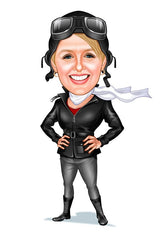 Til hende tema46 (1 person) - karikaturtegning efter dine fotos - Just Karikatur