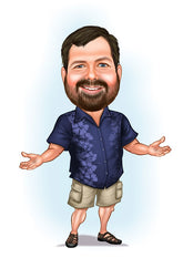 Til ham tema59 (1 person) - karikaturtegning efter dine fotos - Just Karikatur