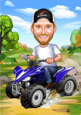 Til ham tema55 (1 person) - karikaturtegning efter dine fotos - Just Karikatur