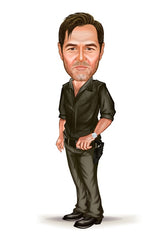 Superhelt tema25 (1 person) - karikaturtegning efter dine fotos - Just Karikatur