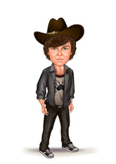 Superhelt tema21 (1 person) - karikaturtegning efter dine fotos - Just Karikatur