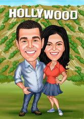 Par tema53 (2 personer) - karikaturtegning efter dine fotos - Just Karikatur