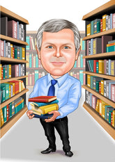 Arbejde & Erhverv tema39 (1 person) - karikaturtegning efter dine fotos - Just Karikatur